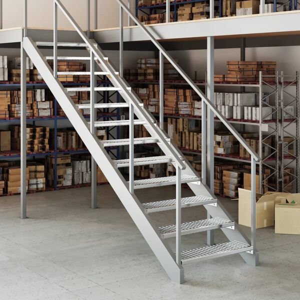 vidaXL Schodišťový stupeň 80 x 24 x 7 cm pozinkovaná ocel