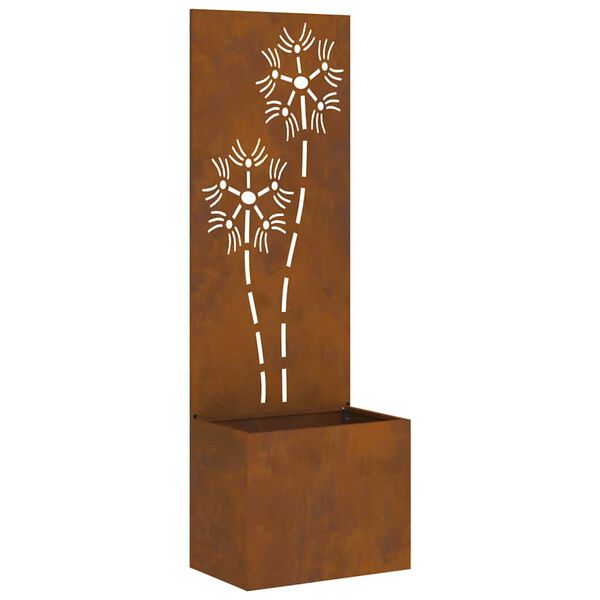 vidaXL Soukrom&iacute; na zahradě Rezav&aacute; 50 x 140 cm Povětrnostně odoln&aacute; ocel