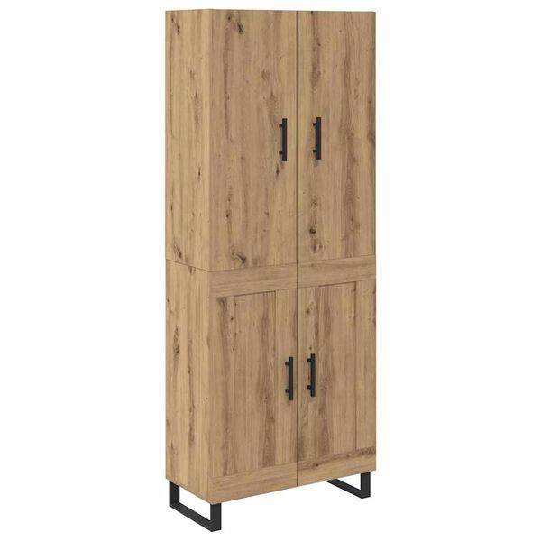 vidaXL Vysok&yacute; bufet 2 pcs Artisanov&yacute; dub 69,5 x 34 x 180 cm