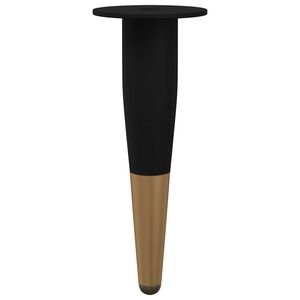 vidaXL N&aacute;bytkov&eacute; nohy 2 ks Čern&aacute; a zlat&aacute; &Oslash; 40 x 98 mm Železo