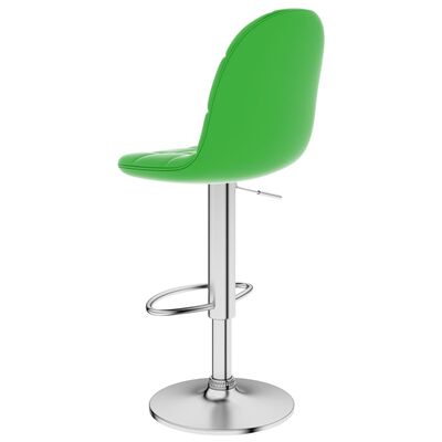 vidaXL Barové stoličky 2 ks zelené umělá kůže