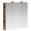 vidaXL Koupelnov&aacute; zrcadlov&aacute; skř&iacute;ň Kouřov&yacute; dub 70 x 14,5 x 70 cm