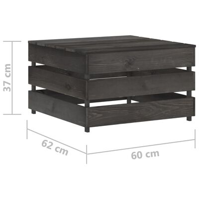 vidaXL 5dílná zahradní sedací souprava+podušky šedě impregnované dřevo
