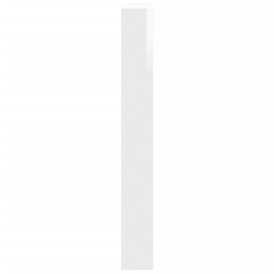 vidaXL Botník se zrcadlem 4patrový bílý s vysokým leskem 63x17x134 cm