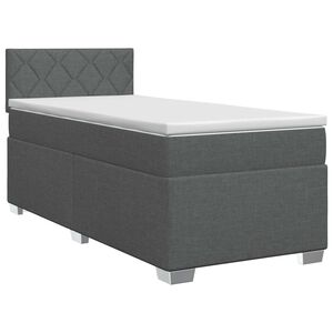 vidaXL Postel boxspring s matrac&iacute; Tmavě &scaron;ed&aacute; 100 x 200 cm Textil