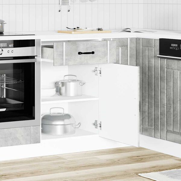 vidaXL Kuchyňsk&aacute; spodn&iacute; skř&iacute;ňka "Lucca" betonově &scaron;ed&aacute; kompozitn&iacute; dřevo