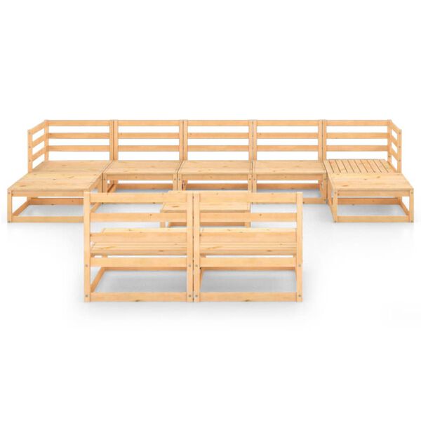 vidaXL 10d&iacute;ln&aacute; zahradn&iacute; sedac&iacute; souprava masivn&iacute; borov&eacute; dřevo