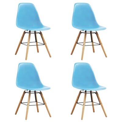 vidaXL Jídelní židle 4 ks modré plast