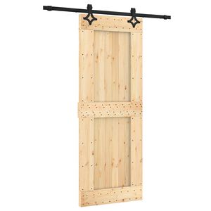 vidaXL Posuvn&eacute; dveře Přirozen&aacute; a čern&aacute; 80 x 210 cm