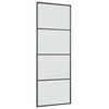 vidaXL Posuvn&eacute; dveře s kov&aacute;n&iacute;m 76x205 cm ESG sklo a hlin&iacute;k