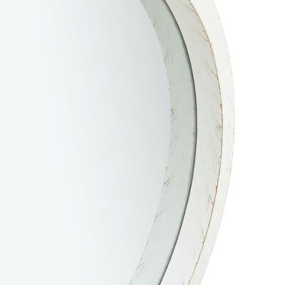 vidaXL Nástěnné zrcadlo s popruhem 60 cm bílé
