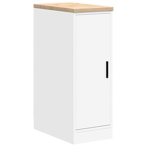 vidaXL Gar&aacute;žov&aacute; skř&iacute;ň b&iacute;l&aacute; 30x51x85 cm Borovicov&yacute; masiv