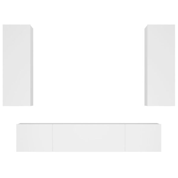 vidaXL 4dílný set TV skříněk bílý kompozitní dřevo