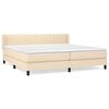 vidaXL Box spring postel s matrac&iacute; kr&eacute;mov&aacute; 200x200 cm textil