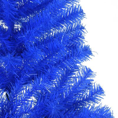vidaXL Umělý poloviční vánoční stromek se stojanem modrý 180 cm PVC