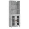 vidaXL Skř&iacute;ň highboard betonově &scaron;ed&aacute; 69,5x34x180 cm kompozitn&iacute; dřevo
