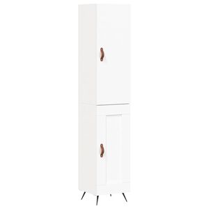 vidaXL Skř&iacute;ň highboard b&iacute;l&aacute; 34,5 x 34 x 180 cm kompozitn&iacute; dřevo