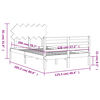 vidaXL R&aacute;m postele s čelem b&iacute;l&yacute; 120 x 200 cm masivn&iacute; dřevo