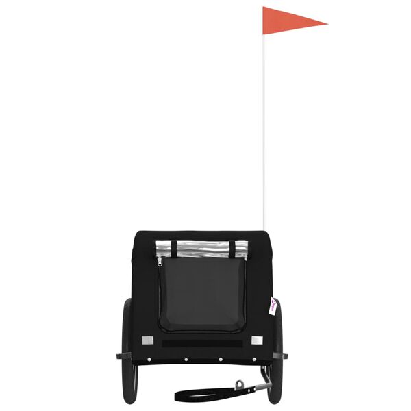 vidaXL Voz&iacute;k za kolo pro psa čern&yacute; oxfordsk&aacute; tkanina a železo