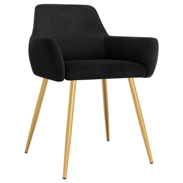 vidaXL J&iacute;deln&iacute; židle 4 ks čern&eacute; samet