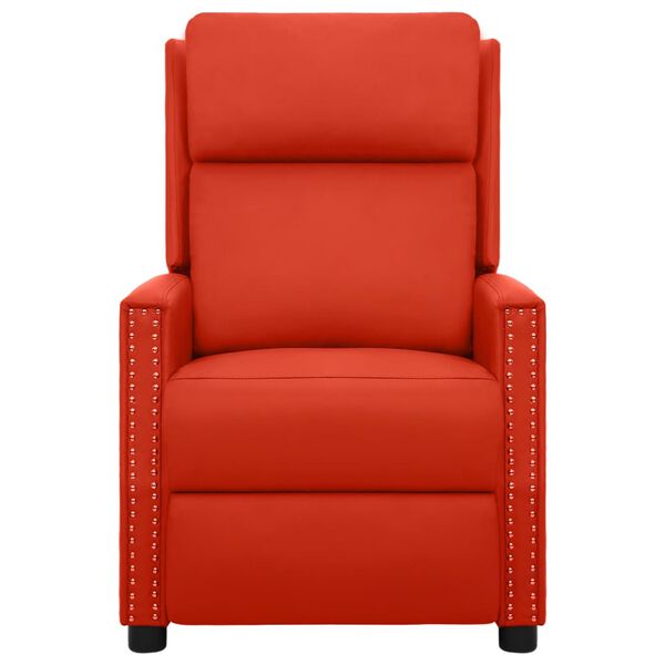 vidaXL Elektrické masážní křeslo červené umělá kůže