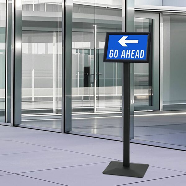 vidaXL Podstavcov&yacute; plak&aacute;tov&yacute; stojan Stř&iacute;brn&aacute; a4 Litina