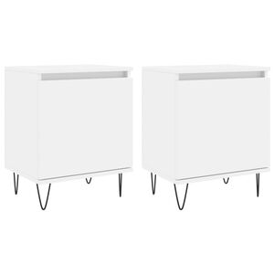 vidaXL Nočn&iacute; stolky 2 ks b&iacute;l&eacute; 40 x 30 x 50 cm kompozitn&iacute; dřevo