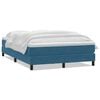 vidaXL Box spring postel s matrac&iacute; tmavě modr&aacute; 140x220 cm samet