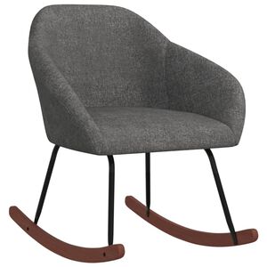 vidaXL Houpac&iacute; křeslo tmavě &scaron;ed&eacute; textil