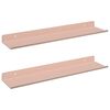 vidaXL Plovouc&iacute; police 2 ks Růžov&aacute; 40 x 8,5 x 2,5 cm Ocel