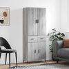 vidaXL Skř&iacute;ň highboard &scaron;ed&aacute; sonoma 69,5 x 34 x 180 cm kompozitn&iacute; dřevo