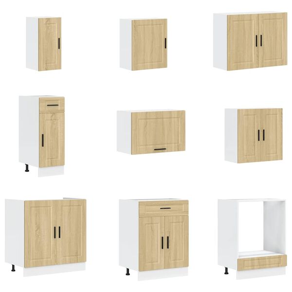 vidaXL 14d&iacute;ln&aacute; sada kuchyňsk&yacute;ch skř&iacute;něk "Porto" dub sonoma kompozit