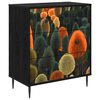 vidaXL Př&iacute;born&iacute;k ZAANDAM Tisk na les 66 x 36,5 x 76 cm Čern&yacute; dub