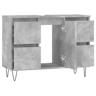 vidaXL Koupelnová skříňka betonově šedá 80x33x60 cm kompozitní dřevo