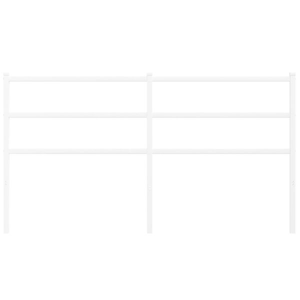 vidaXL Kovové čelo postele bílé 150 cm