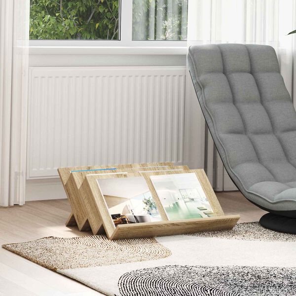 vidaXL Reg&aacute;l na časopisy Sonoma dub 65 x 53 x 28,5 cm kompozitn&iacute; dřevo