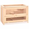 vidaXL Klec pro křečky 60 x 35,5 x 42 cm masivn&iacute; jedlov&eacute; dřevo