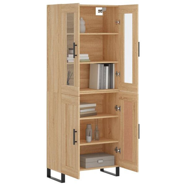vidaXL Skř&iacute;ň highboard dub sonoma 69,5 x 34 x 180 cm kompozitn&iacute; dřevo