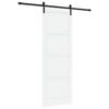 vidaXL Posuvn&eacute; dveře 83 x 232 cm Masivn&iacute; borovicov&eacute; dřevo B&iacute;l&aacute; a čern&aacute;