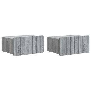 vidaXL N&aacute;stěnn&yacute; nočn&iacute; stolek 2 pcs &Scaron;ed&aacute; sonoma 49 x 34,5 x 24 cm