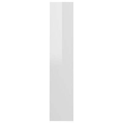 vidaXL Nástěnné botníky 2 ks bílé vysoký lesk 60x18x90 cm dřevotříska