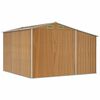 vidaXL Zahradn&iacute; kůlna světle hněd&aacute; 277 x 279 x 179 cm pozinkovan&aacute; ocel