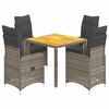 vidaXL 5d&iacute;ln&yacute; zahradn&iacute; bistro set s podu&scaron;kami &scaron;ed&yacute; polyratan