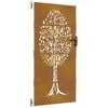 vidaXL Zahradn&iacute; branka 85 x 175 cm z cortenov&eacute; oceli, design stromu