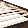vidaXL R&aacute;m postele kouřov&yacute; dub 100 x 200 cm kompozitn&iacute; dřevo a kov