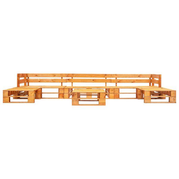 vidaXL 6d&iacute;ln&aacute; zahradn&iacute; sedac&iacute; souprava z palet p&iacute;skov&eacute; podu&scaron;ky dřevo