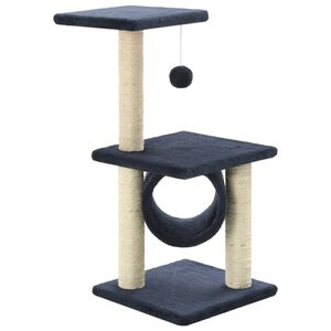 vidaXL &Scaron;krabadlo pro kočky se sisalov&yacute;mi sloupky 65 cm tmavě modr&eacute;