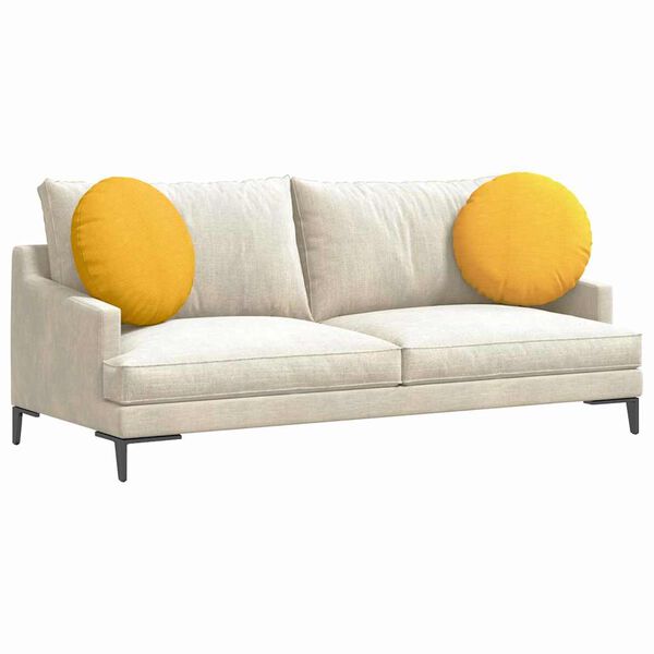 vidaXL Pol&scaron;t&aacute;ře na sedadla 2 pcs Světl&aacute; žlut&aacute; &Oslash; 50 cm Žebrovan&aacute; l&aacute;tka