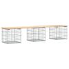 vidaXL Zahradní lavice gabionový design 203x44x42 cm masivní borovice