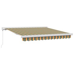 vidaXL Stahovac&iacute; mark&yacute;za Zelen&aacute; a žlut&aacute; 300 x 250 cm Pl&aacute;tno a hlin&iacute;k